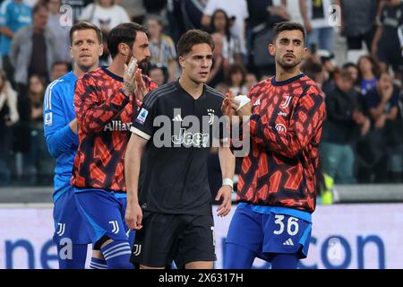 Torino, Italien. Mai 2024. Juventus' Spieler am Ende des Spiels während des Fußballspiels der Serie A zwischen Juventus und Salernitana im Allianz-Stadion in Turin, Italien - Sonntag, den 12. Mai 2024. Sport - Fußball . (Foto: Tano Pecoraro/Lapresse) Credit: LaPresse/Alamy Live News Stockfoto