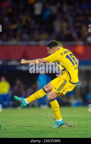 Miguel Merentiel - Sportivo Trinidense (1) gegen Club Atletico Boca Juniors (2) Spiel, Phase Gruppe (Gruppe D) CONMEBOL Sudamericana 2024. Stockfoto