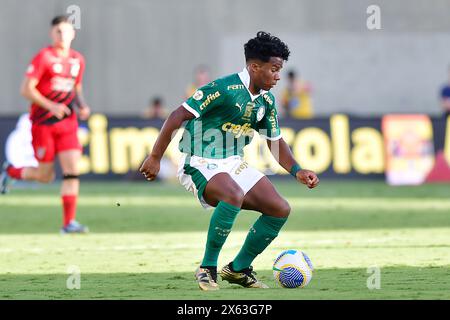 Barueri (SP), 05/2024 - Fußball/PALMERIAS-ATHLéTICO PR - Endrick aus Palmeiras - Spiel zwischen Palmeiras x Athlético PR, gültig für die sechste Runde der brasilianischen Meisterschaft, die am Nachmittag dieses sonntags, 12. In der Barueri Arena in Barueri ausgetragen wird. (Foto: Eduardo Carmim/Alamy Live News) Stockfoto