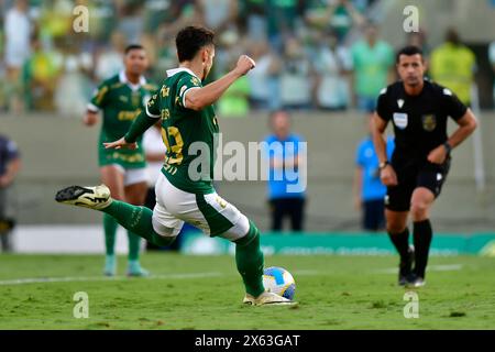 Barueri (SP), 05/2024 - Fußball/PALMERIAS-ATHLéTICO PR - Rafael Veiga aus Palmeiras - Spiel zwischen Palmeiras x Athlético PR, gültig für die sechste Runde der brasilianischen Meisterschaft, die am Nachmittag dieses sonntags, 12. In der Barueri Arena in Barueri ausgetragen wird. (Foto: Eduardo Carmim/Alamy Live News) Stockfoto