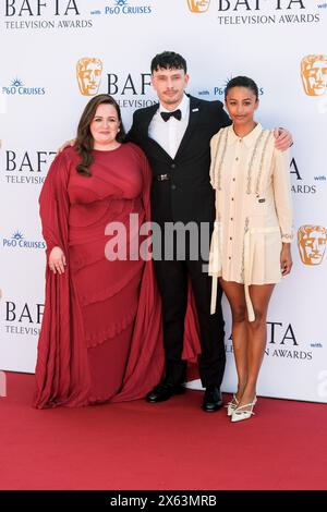 London, Großbritannien. Mai 2024. Jessica Gunning und Richard Gadd fotografierten die Ankunft bei den BAFTA TV Awards mit P&O Cruises 2024 am Sonntag, den 12. Mai 2024 in der Royal Festival Hall in London. Bild von Julie Edwards. Quelle: JEP Celebrity Photos/Alamy Live News Stockfoto