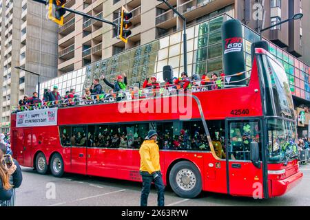 Attraktionen der St. Patrick's Day Parade Stockfoto