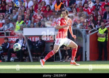 Mai 2024. Lissabon, Portugal. Benficas Verteidiger aus Spanien Alvaro Carreras (3) im Spiel des Spieltages 33 der Liga Portugal Betclic, SL Benfica 5 gegen 0 FC Arouca Credit: Alexandre de Sousa/Alamy Live News Stockfoto