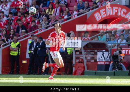 Mai 2024. Lissabon, Portugal. Benficas Verteidiger aus Spanien Alvaro Carreras (3) im Spiel des Spieltages 33 der Liga Portugal Betclic, SL Benfica 5 gegen 0 FC Arouca Credit: Alexandre de Sousa/Alamy Live News Stockfoto