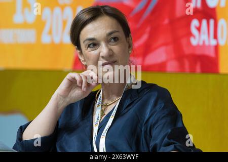 Turin, Italien. Mai 2024. Die Journalistin Daria Bignardi ist Gast der Turiner Buchmesse 2024 Credit: Marco Destefanis/Alamy Live News Stockfoto