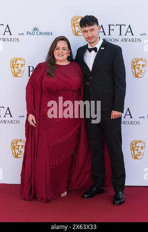 London, Großbritannien. Mai 2024. LONDON, VEREINIGTES KÖNIGREICH - 12. MAI 2024: Jessica Gunning und Richard Gadd nehmen am 12. Mai 2024 an den BAFTA Television Awards mit P&O Cruises in der Royal Festival Hall in London Teil. (Foto: Wiktor Szymanowicz/NurPhoto) Credit: NurPhoto SRL/Alamy Live News Stockfoto