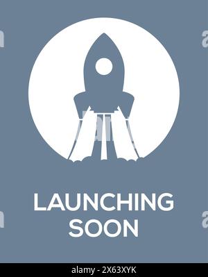 Bald wird die Vorlage für den Marketing-Store gestartet. Demnächst erhältlich: Flyer-Banner für die Ankündigung. Stock Vektor Bald wird die Vorlage für den Marketing-Store gestartet. Demnächst erhältlich: Flyer-Banner für die Ankündigung. Stock Vektor