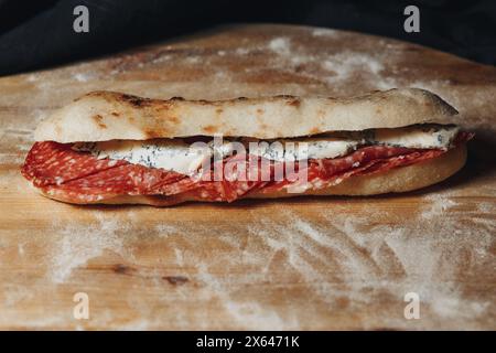 Herzhaftes Fleisch und Käse Stockfoto