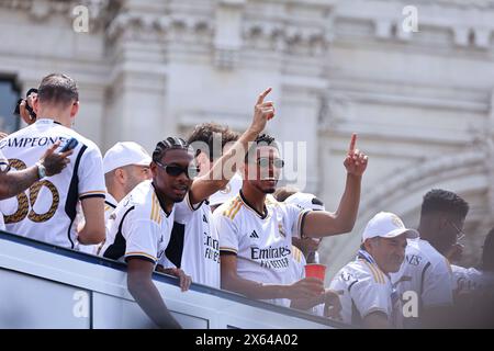 Madrid, Spanien. Mai 2024. (Real) Fußball/Fußball : Real Madrid feiert den spanischen Sieg "LaLiga EA Sports" auf der Plaza de Cibeles in Madrid, Spanien. Quelle: Mutsu Kawamori/AFLO/Alamy Live News Stockfoto