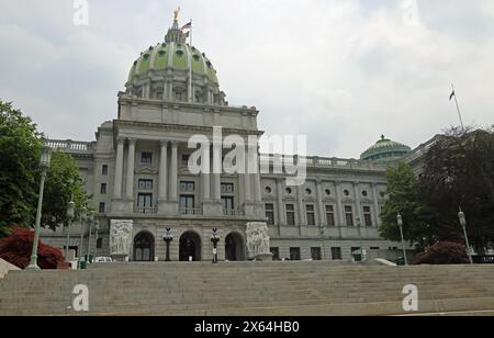 Blick auf das State Capitol, Harrisburg, Pennsylvania Stockfoto