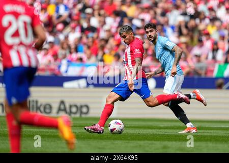 Angel Correa von Atletico de Madrid während des Fußballspiels der spanischen Meisterschaft La Liga zwischen Atletico de Madrid und Celta de Vigo am 12. Mai 2024 im Civitas Metropolitano Stadion in Madrid Stockfoto
