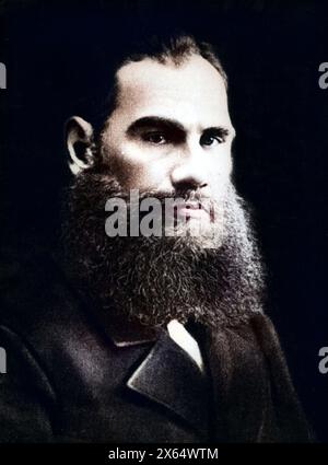 Tolstoi, Lew Nikolajewitsch, 9.9.1828 - 20.11.1910, russischer Autor/Schriftsteller, Porträt, ADDITIONAL-RIGHTS-CLEARANCE-INFO-NOT-AVAILABLE Stockfoto