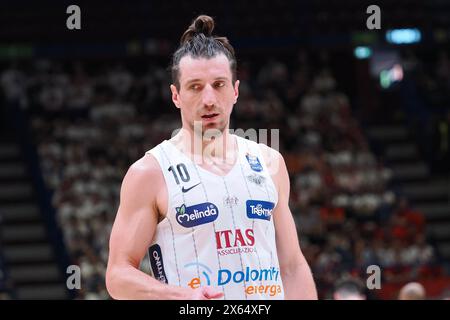 Mailand, Italien. Mai 2024. Toto Forray (Dolomiti Energia Trento) während der Playoff - EA7 Emporio Armani Milano vs Dolomiti Energia Trento, italienische Basketball Serie A Spiel in Mailand, Italien, 12. Mai 2024 Credit: Independent Photo Agency/Alamy Live News Stockfoto