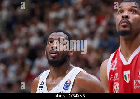 Mailand, Italien. Mai 2024. Kamar Baldwin (Dolomiti Energia Trento) während der Playoff - EA7 Emporio Armani Milano vs Dolomiti Energia Trento, italienische Basketball Serie A Spiel in Mailand, Italien, 12. Mai 2024 Credit: Independent Photo Agency/Alamy Live News Stockfoto