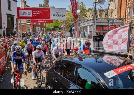 UK. Mai 2024. Rapha Lincoln Grand Prix Rennen 12. Mai 2024 1. Matthew Holmes 3:51:44 2. Adam Lewis (Team Skyline) 4 3. Matthew King (XSpeed United Continental) 9 Credit: Phil Crow/Alamy Live News Stockfoto