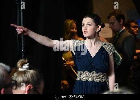 Royal Festival Hall, LONDON, ENGLAND, Großbritannien - 12. MAI 2024: Louise Brealey posiert mit dem Award for Scripted Comedy für „Brave Girls“ im Winners Room während der BAFTA Television Awards 2024 mit P&O Cruises, London, UK. Quelle: Siehe Li/Picture Capital/Alamy Live News Stockfoto