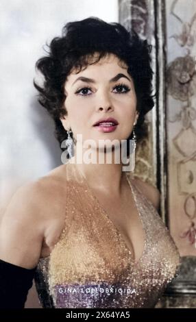 Lollobrigida, Gina, 4.7.1927 - 16.1,2023, italienische Schauspielerin, Porträt, 1950S, 50S , ADDITIONAL-RIGHTS-CLEARANCE-INFO-NOT-AVAILABLE Stockfoto