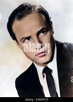 Brando, Marlon, 3.4.1924 - 1,7.2004, amerikanischer Schauspieler, Porträt, 1950ER, 50ER, ADDITIONAL-RIGHTS-CLEARANCE-INFO-NOT-AVAILABLE Stockfoto