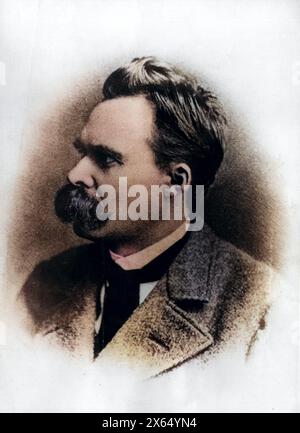 Nietzsche, Friedrich, 15.10.1844 - 25.8,1900, deutscher Philosoph, Porträt, 19. JAHRHUNDERT , ZUSÄTZLICHE-RECHTE-CLEARANCE-INFO-NOT-AVAILABLE Stockfoto