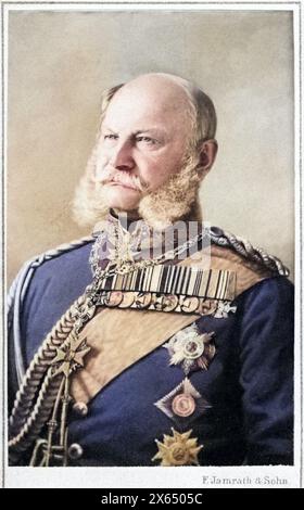 Wilhelm I., 22.3.1797 - 9,3.1888, Deutscher Kaiser 18.1.1871 - 9,3.1888, halbe Länge, Gemälde, Öl auf Leinwand, URHEBERRECHT DES KÜNSTLERS IST NICHT ZU LÖSCHEN Stockfoto