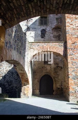 Die Wasserburg Svihov im Lokal vodní hrad Švihov ist ein Überrest einer mittelalterlichen Wasserfestung in Tschechien Stockfoto