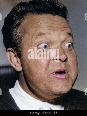 Welles, Orson, 6.5.1915 - 10.10.1985, amerikanischer Schauspieler und Regisseur, Porträt, 1950er Jahre, ADDITIONAL-RIGHTS-CLEARANCE-INFO-NOT-AVAILABLE Stockfoto