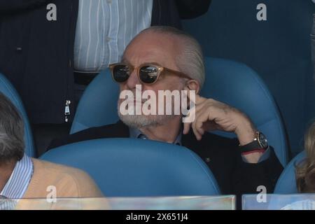 Neapel, Italien. Mai 2024. Aureli de Laurentis während des Spiels der Serie A zwischen SSC Napoli und Bologna FC im Diego Armando Maradona Stadium Credit: Independent Photo Agency/Alamy Live News Stockfoto