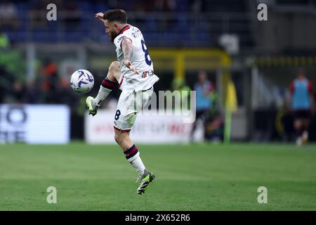 Nahitan Nandez von Cagliari Calcio in Aktion während des Spiels der Serie A zwischen AC Milan und Cagliari Calcio im Stadio Giuseppe Meazza am 11. Mai 2024 in Mailand. Stockfoto