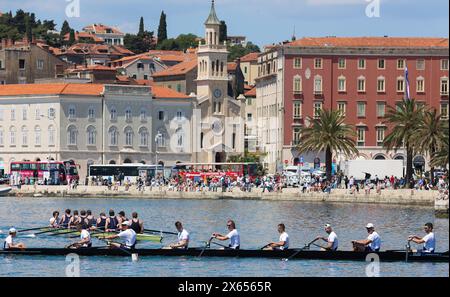 Split, Kroatien. Mai 2024. Die 22. Internationale Ruderregatta Sveti Duje (St. Duje) findet am 12. Juli in Split, Kroatien, statt. Mai 2024. Foto: Ivana Ivanovic/PIXSELL Credit: Pixsell/Alamy Live News Stockfoto