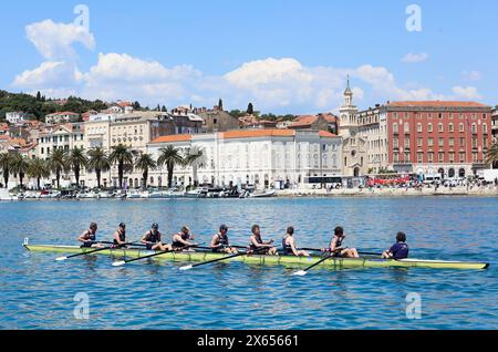 Split, Kroatien. Mai 2024. Die 22. Internationale Ruderregatta Sveti Duje (St. Duje) findet am 12. Juli in Split, Kroatien, statt. Mai 2024. Foto: Ivana Ivanovic/PIXSELL Credit: Pixsell/Alamy Live News Stockfoto