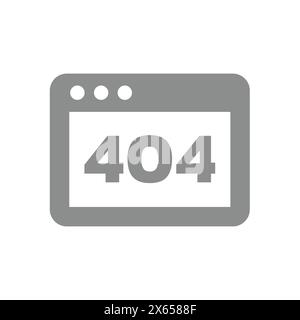 404 Fehler Massagevektorsymbol. Symbol für Webseiten-Fehler. Stock Vektor