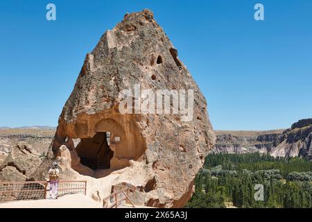 Häuser in den Fels gehauen. Ilhara. Selime Dorf, Kappadokien, Türkei Stockfoto
