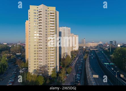 Das Walenty Rozdzienski Housing Estate, Gwiazdy Estate, Stars Estate, Kattowitz, Polen Stockfoto