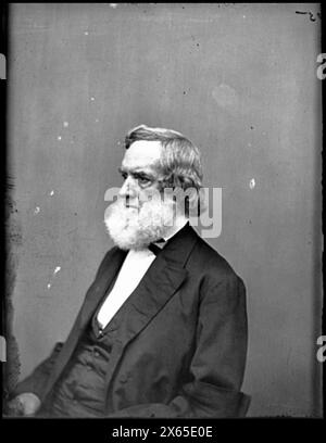 Porträt von Marineminister Gideon Welles, Offizier der US-Regierung, Bürgerkriegsfotos 1861-1865 Stockfoto