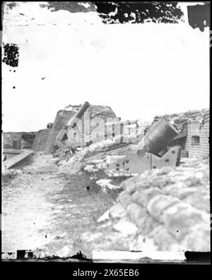 Fort Pulaski, Ga Innenansicht der vorderen Attika, Fotos des Bürgerkriegs 1861-1865 Stockfoto