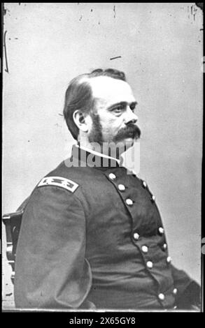 Porträt von Generalmajor Lovell H. Rousseau, Offizier der Bundesarmee, Bürgerkriegsfotos 1861-1865 Stockfoto