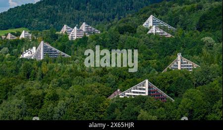 Pyramiden in Ustron, Sanatoriumskomplex in Ustron-Zawodzie Stockfoto