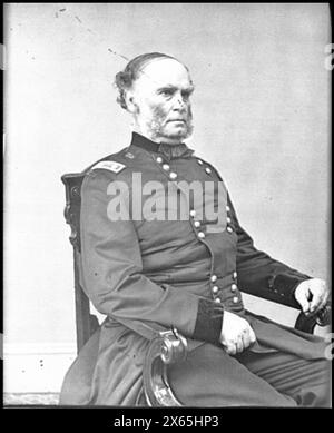 Porträt von Generalmajor Samuel R. Curtis, Offizier der Bundesarmee, Bürgerkriegsfotos 1861-1865 Stockfoto