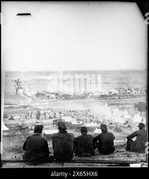 Cumberland Landing, Virginia Bundeslager am Pamunkey River, Virginia; eine weitere Ansicht, Bürgerkriegsfotos 1861-1865 Stockfoto