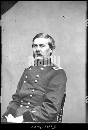 Porträt von Brig. General John Buford (Generalmajor vom 1. Juli 1863), Offizier der Bundesarmee, Bürgerkriegsfotos 1861-1865 Stockfoto