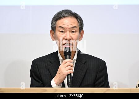 Tokio, Japan. Kredit: MATSUO. Mai 2024. Takashi Takeichi Athletics : Pressekonferenz zur Bekanntgabe des Logos für die Leichtathletik-Weltmeisterschaft Tokio 2025 im Nationalstadion Tokio, Japan. Kredit: MATSUO . K/AFLO SPORT/Alamy Live News Stockfoto