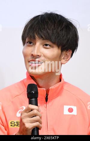 Tokio, Japan. Kredit: MATSUO. Mai 2024. Yuki Hashioka Athletics : Pressekonferenz zur Bekanntgabe des Logos für die Leichtathletik-Weltmeisterschaft Tokio 2025 im Nationalstadion Tokio, Japan. Kredit: MATSUO . K/AFLO SPORT/Alamy Live News Stockfoto