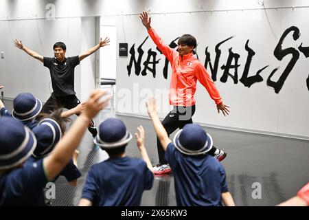 Tokio, Japan. Kredit: MATSUO. Mai 2024. Yuki Hashioka Athletics : Pressekonferenz zur Bekanntgabe des Logos für die Leichtathletik-Weltmeisterschaft Tokio 2025 im Nationalstadion Tokio, Japan. Kredit: MATSUO . K/AFLO SPORT/Alamy Live News Stockfoto