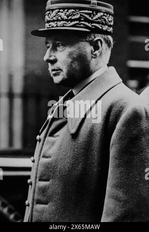 Porträt des französischen Oberbefehlshabers General Maurice-Gustave Gamelin, 1939 Stockfoto