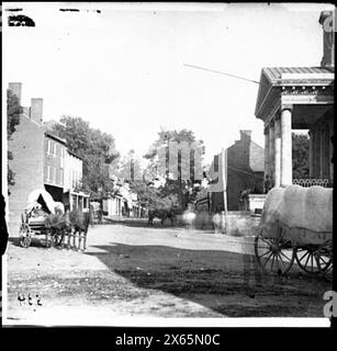 Warrenton, Virginia Straße vor dem Gericht, Bürgerkriegsfotos 1861-1865 Stockfoto