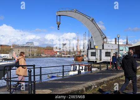 Bristol, England, 29. März 2024: Der Fairbairn-Dampfkran im Hafen von Bristol Stockfoto
