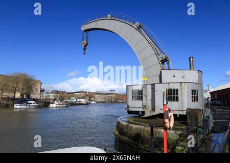 Bristol, England, 29. März 2024: Der Fairbairn-Dampfkran im Hafen von Bristol Stockfoto
