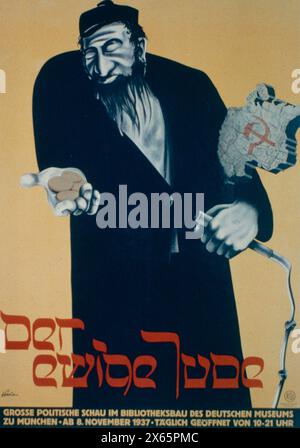 Der ewige Jude, deutsches nationalsoziales Antisemitisches Poster, Deutschland 1930er Jahre Stockfoto