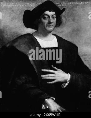 Porträt des italienischen Seefahrers und Entdeckers Christoph Kolumbus, Gemälde von Sebastiano del Piombo 1500 ca. Stockfoto
