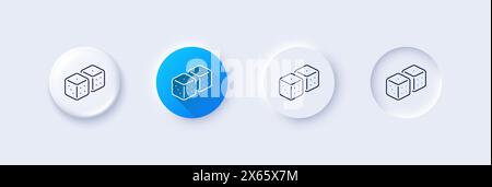 Symbol für die Würfellinie. Brettspiel-Cube-Zeichen. Zeilensymbole. Vektor Stock Vektor